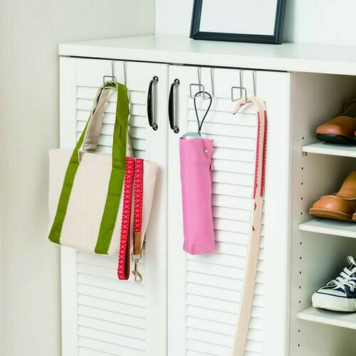 ステンレス製 扉用フック3個組(SV-6568)耐荷重約2kg 吊り下げ 収納 玄関 下駄箱 靴...