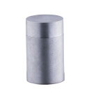 茶き ざらめ茶筒(大)(CHA-9)ステンレス サテン 艶消し 茶器 茶葉 ティータイム 卓上 和風 高級感 シルバー【日本製】 父の日