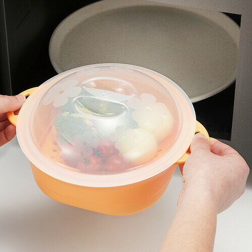 レンジdeヌードル(オレンジ)(MW-003)1.4L 電子レンジ対応 調理器 乾麺 即席麺 拉麺...