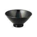 メラミン和食器黒 飯椀(身) 黒(BL-4) 12cm 260ml 中華 粥椀 茶碗 茶わん 盛りつけ 本格的 軽い 器 業務用 和食 ブラック モノトーン メラミン食器 エンテック【日本製】