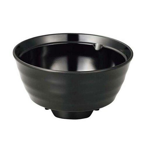 メラミン和食器黒 ごはん茶碗(身) 黒(BL-66A) 11cm 340ml 中華 粥椀 飯碗 茶わん 盛りつけ 本格的 軽い 器 業務用 和食 ブラック モノトーン メラミン食器 エンテック【日本製】