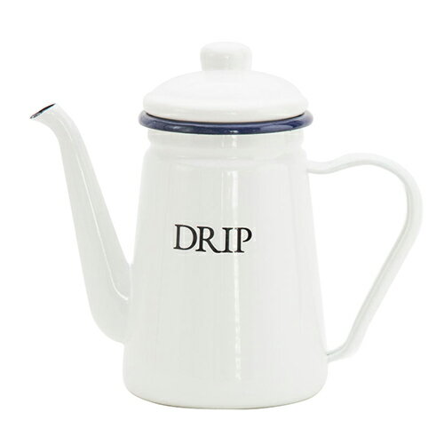 リリーホワイト ドリップポット DRIP (LW-118) 1.1L ホーロー 琺瑯 ケトル ヤカン 湯沸かし 注ぎ ホワイト LillyWhite シンプル ンチュラル 豊琺瑯 ガス火専用