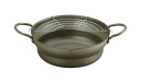 からり亭 広口揚げ鍋24cm アミ付(KRR-24W)網付 ワイド 鉄製 スチール 和食 から揚げ 揚げ鍋 油温を保つ 熱伝導 ギフト