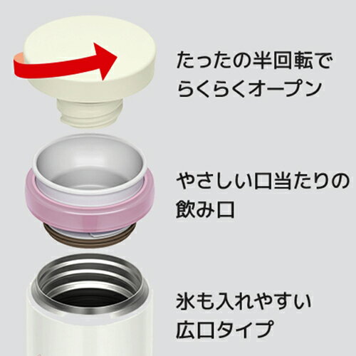 サーモス 真空断熱ケータイマグ0.5L(ハナザクラ)(JNY-502HNZ)ステンレス 保温・保冷 和モダン 和風 桜の花 ホワイト×レッド 花柄 ステンレスマグ 水筒 携帯用 アウトドア THERMOS【日本製】 敬老の日