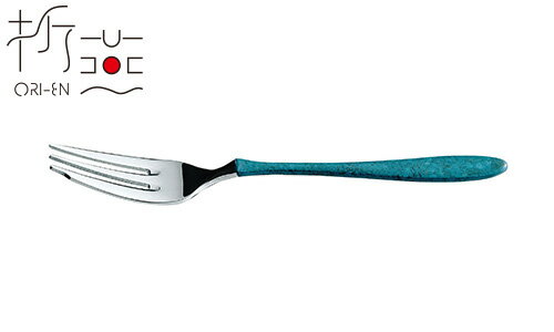 折燕 ケーキフォーク BLUE(ART-0905)18-10ステンレス 洋食器 カトラリー 卓上 和モダン おもてなし 粋 ..