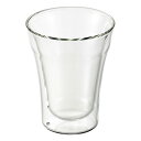 悠遊器房 耐熱2重グラス270ml(TY-301)アイス 味を薄めない 耐熱ガラス クリア 透明 コップ 冷たい おしゃれ スタイリッシュ 電子レンジ対応 酒器