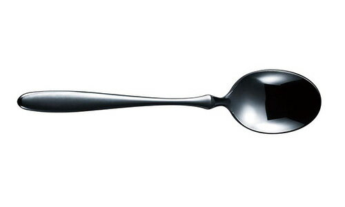 Rakuten - 【メーカー在庫限り】ブリリアントブラック デザートスプーン(BN-104B)18cm ステンレス 黒染め 洋食器 カトラリー 卓上 テーブル キッチン シック 大人 センチュリー 酸化被膜【日本製】【メール便対応】