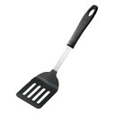 抗菌耐熱ターナー(ブラック/レッド/イエロー)(0279_93)31cm ヘラ フライ返し ナイロン 樹脂 耐熱温度240℃ ホットプレート 電気鍋 黒 赤 黄 業務用【日本製】