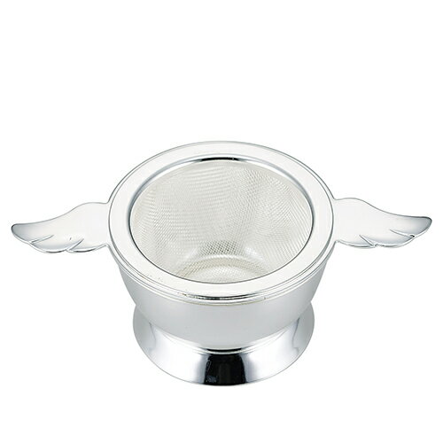 エンゼル ティーストレーナー (シルバー)(400164)ステンレス製 銀めっき ティーセット 茶こし 卓上 紅茶 天使 羽根 可愛い 食洗器対応 高桑金属