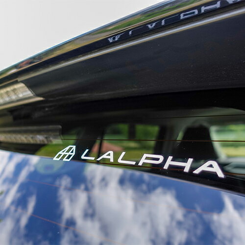 LALPHA カッティングシート(ブラック/ホワイト)(AC-002BK_WH)ロゴシール ブランド ステッカー 剥がれにくい アウトドア キャンプ 野外 ブラック ラルファ