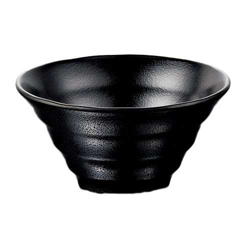 Rakuten - たくみ庵 切立麺鉢 黒(A89B)19cm 1.2L 中華 麺 盛りつけ ラーメン うどん そば 本格的 軽い 器 業務用 ブラック モノトーン エンテック【日本製】