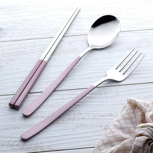 マイカトラリー3pc ピンク (MYC-203) ステンレス カトラリー スプーン フォーク 箸 食器 ランチ キャンプ アウトドアカトラリーセット ケース付 ...