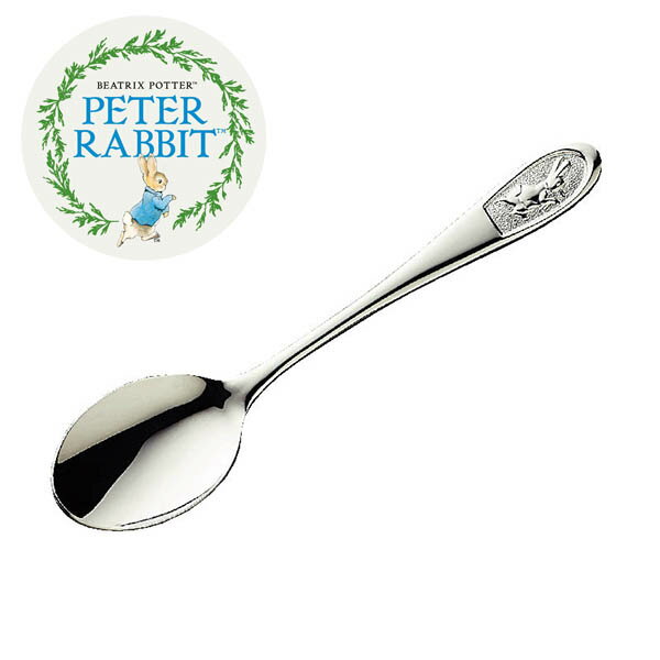 ピーターラビット デザートスプーン (PO-DS) PeterRabbit キャラクター ウサギ レリーフ オールステンレス カトラリー 洋食器 卓上 シンプル ギフト 食洗器対応【日本製】