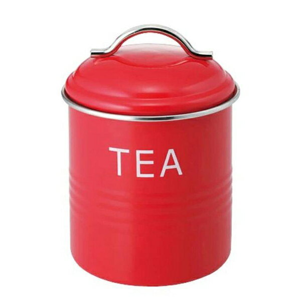Rakuten - バーネット キャニスター 赤 (TEA/COFFEE/SUGAR) (024417_9) スチール スパイス シュガー 砂糖 ティータイム コーヒーブレイク 保存容器 おしゃれ キャニスター 卓上 雑貨 レッド
