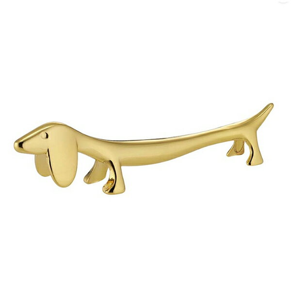 ナイフレスト ダックスフンド ゴールド (025120) 8cm 箸置き カトラリーレスト 犬 イヌ ペット 卓上 金めっき 雑貨 置物 わんこ