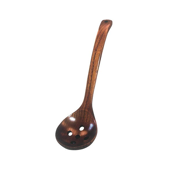 樂天商城 - 天然木の玉杓子 小 穴明き (14057) 26cm 鍋道具 お玉杓子 水切りお玉 キッチンツール 鍋のお供 レトロ 中国製