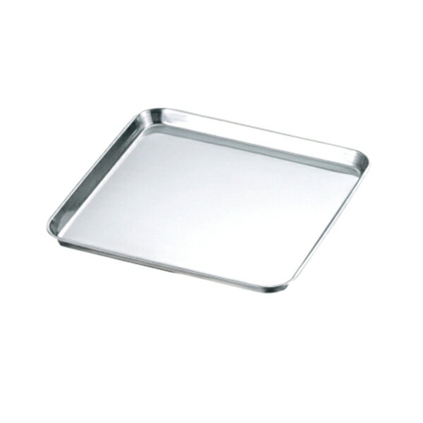 18-0ステンレス 正角盆 31cm (77031) 厨房用品 業務用 ディスプレイ 総菜 ベーカリー トレー スクエア ..