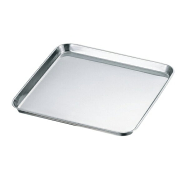 18-0ステンレス 正角盆 37cm (77037) 厨房用品 業務用 ディスプレイ 総菜 ベーカリー トレー スクエア SUS430 赤川器物【日本製】