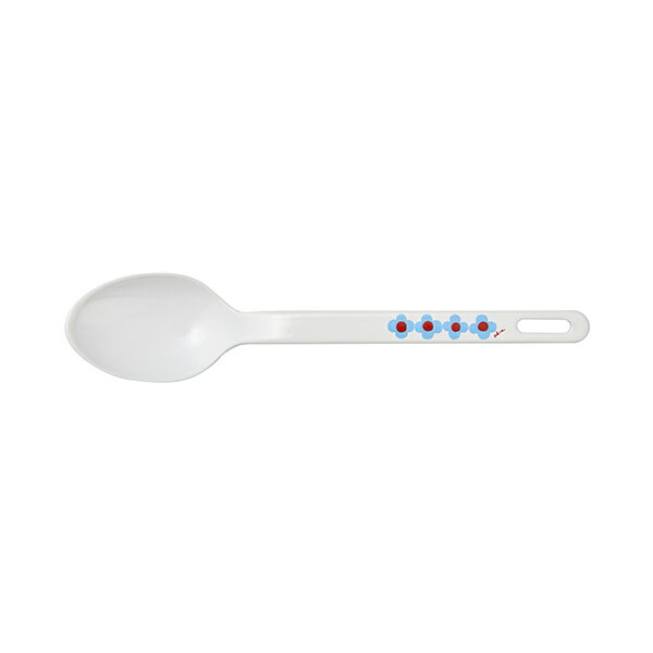 プルーン デザートスプーン (OHANA) (PDS-305) 17cm ホーロー 琺瑯 カトラリー 洋食器 お花 フラワー ボタニカル モダン かわいい オシャレ ブルー 北欧風 堀内映子 plune.【日本製】【メール便対応】