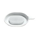 セラミックおろし器 (MI-103) 楕円型 300ml 大根 山芋 薬味おろし 卓上 キッチンツール 秋刀魚 和食 ホワイト【日本製】