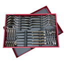 Pearl 18-8ステンレス カトラリー25pcセット 専用箱付 (TB-SET03) 箱入り 卓上 カトラリー 洋食器 レストラン カフェ カジュアル 業務...
