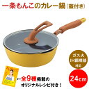 一条もんこのカレーパン 24cm (ガラス蓋付き) (IM-24F) ガス火対応 IH対応 片手鍋 鍋 ガラス蓋 立つ 煮込み 炒め カレー スパイス ギフト ...