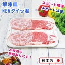 解凍皿 Newクイッ君 (KS-3181) 25×21cm 解凍プレート 解凍 早い ドリップが少ない アルミ製 お肉 魚 保冷効果 冷え お刺身 盛り付け 皿 ディッシュプレート ホワイト アイボリー【日本製】