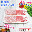 解凍皿 Newクイッ君 (KS-3181) 25×21cm 解凍プレート 解凍 早い ドリップが少ない アルミ製 お肉 魚 保冷効果 冷え お刺身 盛り付け 皿 ディッシュプレート ホワイト アイボリー【日本製】 新生活