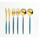PORTO ポルト デザートーセット6pc(金メッキ)【カトラリーケース付】(PRT-5) キッチン ナイフ スプーン フォーク おもてなし ギフト デザート ...