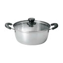 NIRWAKA -ニルワーカ- IH対応 ステンレス製両手鍋 22cm (NW-10) 3.5L 両手 ステンレス 煮込む 茹でる 沸かす 炊く 和える ガラス...
