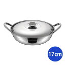四季彩〜しきさい〜 IH対応 いっしょく鍋 17cm (FSC-08) 1.0L 両手鍋 浅型 ステンレス 鍋焼きうどん 卓上 シンプル インスタントラーメン ...
