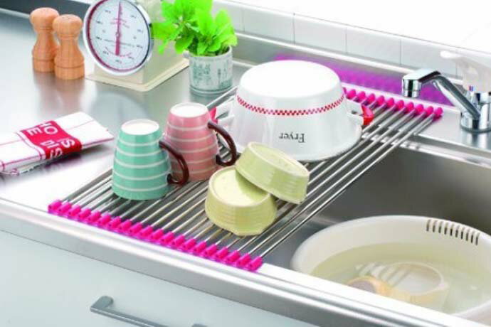 スノコロロ 20本組 ダークピンク(KS-2824) シンク 水回り 流し 便利