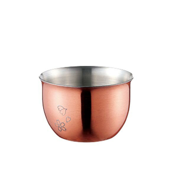 樂天商城 - 華ぐいのみ 90ml 銅ミラー花 2440 お酒 おいしく 高級感 ギフト 銅 錫 イオン効果