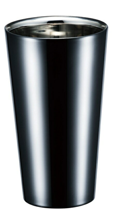 ブリリアントブラック 2重ストレートカップ 250ml (SCW-14BB) ステンレス黒染め 酒器 オシャレ スタイリッシュ 日本製 ギフト