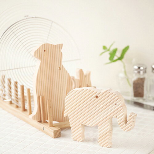 キッチン・ズー トリベット ネコ(59006)ひのき 檜 ウッド ボード 天然木 鍋敷き 猫 ねこ 雑貨【日本製】