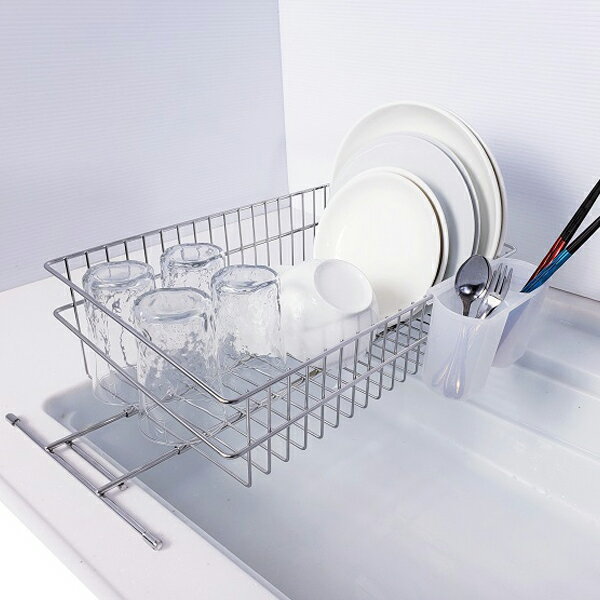 シンクに渡せる伸縮式水切りラック(SK-111) 18-8ステンレス製 キッチン 水切りラック ディッシュラック..