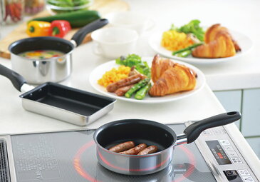 プチクック IH対応片手鍋14cm(PC-14S)二層鋼 ステンレス アルミ フッ素加工 シルバー お弁当 朝食 レトルト食品 ミニ ソースパン ミルクパン ガス火対応・IH対応 ギフト 母の日