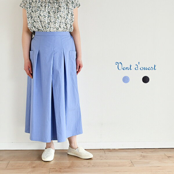 樂天商城 - Vent d'ouest 綿40Sブロード近江晒加工スカート