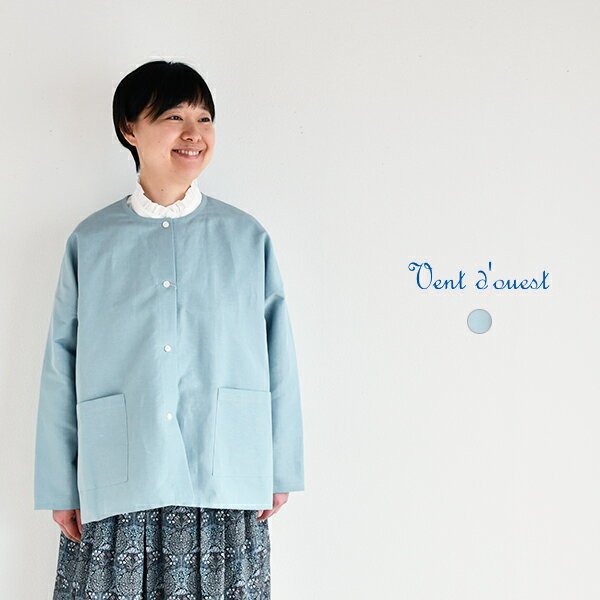 樂天商城 - Vent d'ouest C/Lダンガリーノーカラージャケット