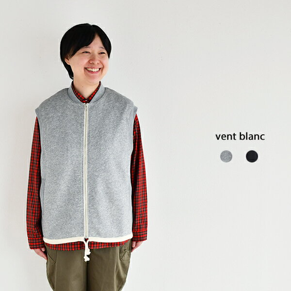 樂天商城 - 【SALE 20%OFF】vent blanc T/Cフリースジップアップデザインベスト