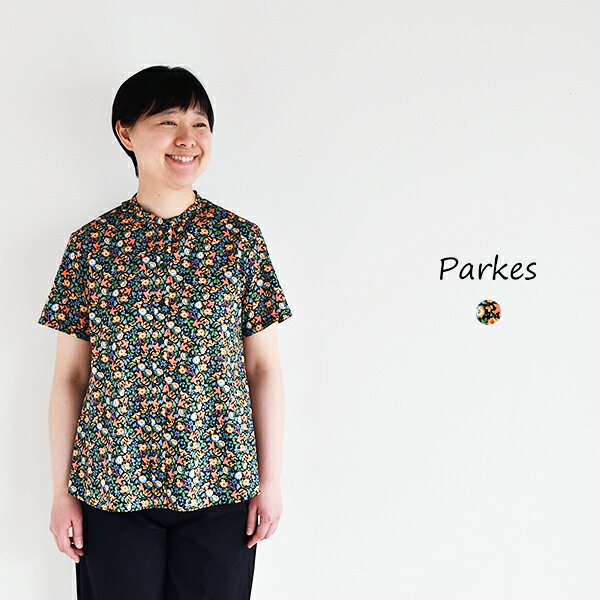 樂天商城 - Parkes リバティプリントフリル付きブラウス