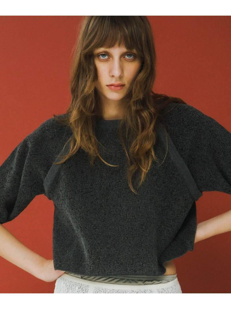 Rakuten - 【SALE／30%OFF】jacquard shortsleeve knit LAATO ラート トップス ニット ブラウン【RBA_E】【送料無料】[Rakuten Fashion]