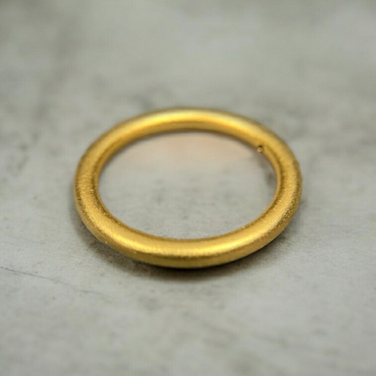 【オーダー品】シンプルゴールドリング　24K　F24　純金　ペアリング　中空　メンズ リング 指輪 シンプル アクセサリー プレゼント ギフト 誕生日 記念日 男性