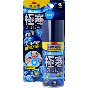 【小林製薬】熱中対策 服の上から極寒スプレー ミニ 無香料(93ml)【4901548603332】【桐灰】【衣類用冷感スプレー】【暑さ対策】