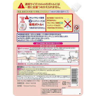 【ライオン】キレイキレイ 薬用泡ハンドソープ つめかえ用 フルーツミックスの香り(450ml)【4903301241010】(医薬部外品)