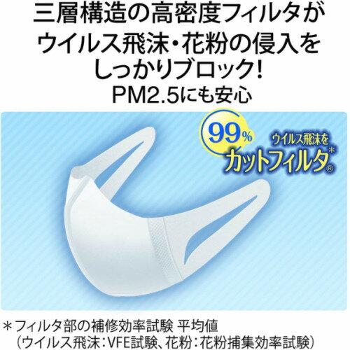 【ユニチャーム】超立体マスク スタンダード 大きめサイズ(30枚入×8箱)【4903111961221】【日本製】【送料無料】