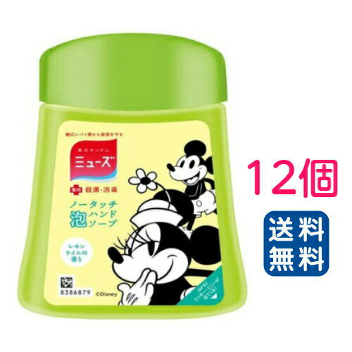 【限定商品】ミューズ ノータッチ泡ハンドソープ ディズニー 付け替えボトル レモンライムの香り(250ml)×12個セット【4906156802641】【送料無料】のサムネイル
