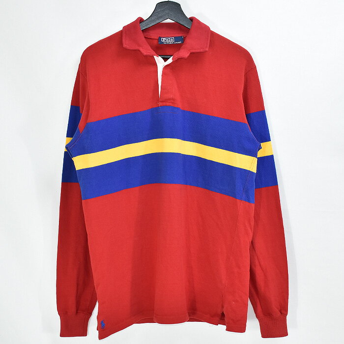 【中古】 90's Polo by Ralph Lauren ラガーシャツ 海外直輸入USED品