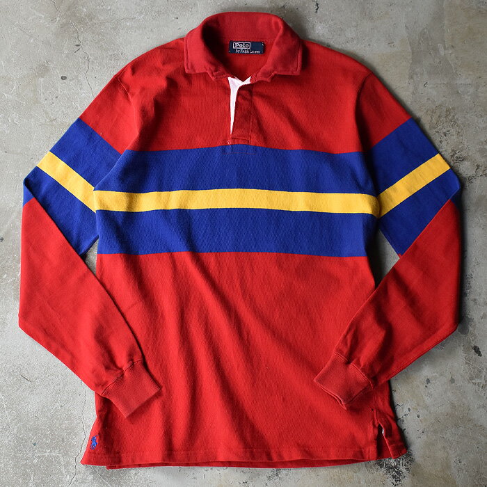 【中古】 90's Polo by Ralph Lauren ラガーシャツ 海外直輸入USED品