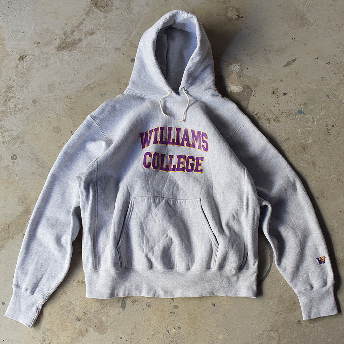 【中古】90's "WILLIAMS COLLEGE" リバースタイプ スウェットパーカー USA製 海外直輸入USED品